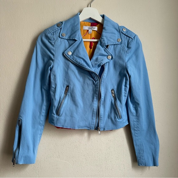 Color Me Courtney Jackets & Blazers - Color Me Courtney Denis biker jacket in blue size 2